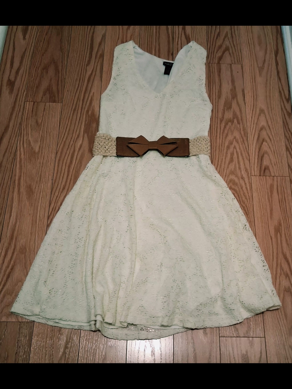Rue21 Cream and Black Labeled Garment